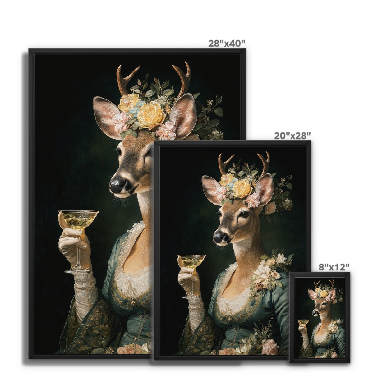 Jen Fargeot Creative | Animal | Wall Art | Oh Deer! | Framed Canvas