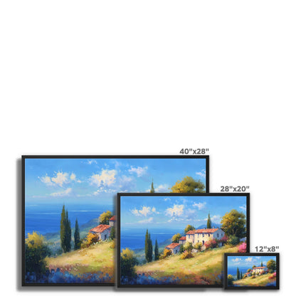 Jen Fargeot Creative | Landscape | Wall Art | Maison by the Sea | Framed Canvas