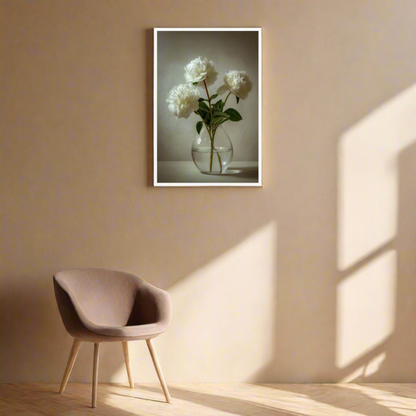 Jen Fargeot Creative | Botanical | Wall Art | White Peonies | Framed Print
