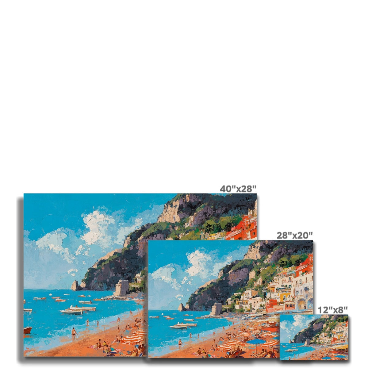 Jen Fargeot Creative | Mediterranean | Wall Art | Positano | Beach Canvas