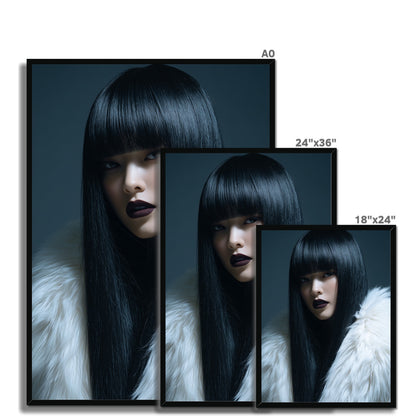 Jen Fargeot Creative | Fashion | Wall Art | Midnight in White (2) | Framed Print