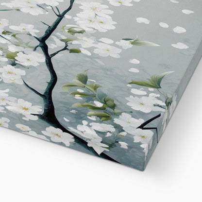 Jen Fargeot Creative | Japanese | Wall Art | Birds and White Cherry Blossoms | Canvas