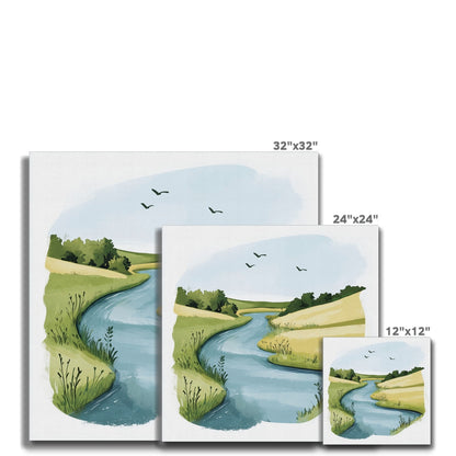 Jen Fargeot Creative | Abstract | Wall Art | Winding River | Canvas