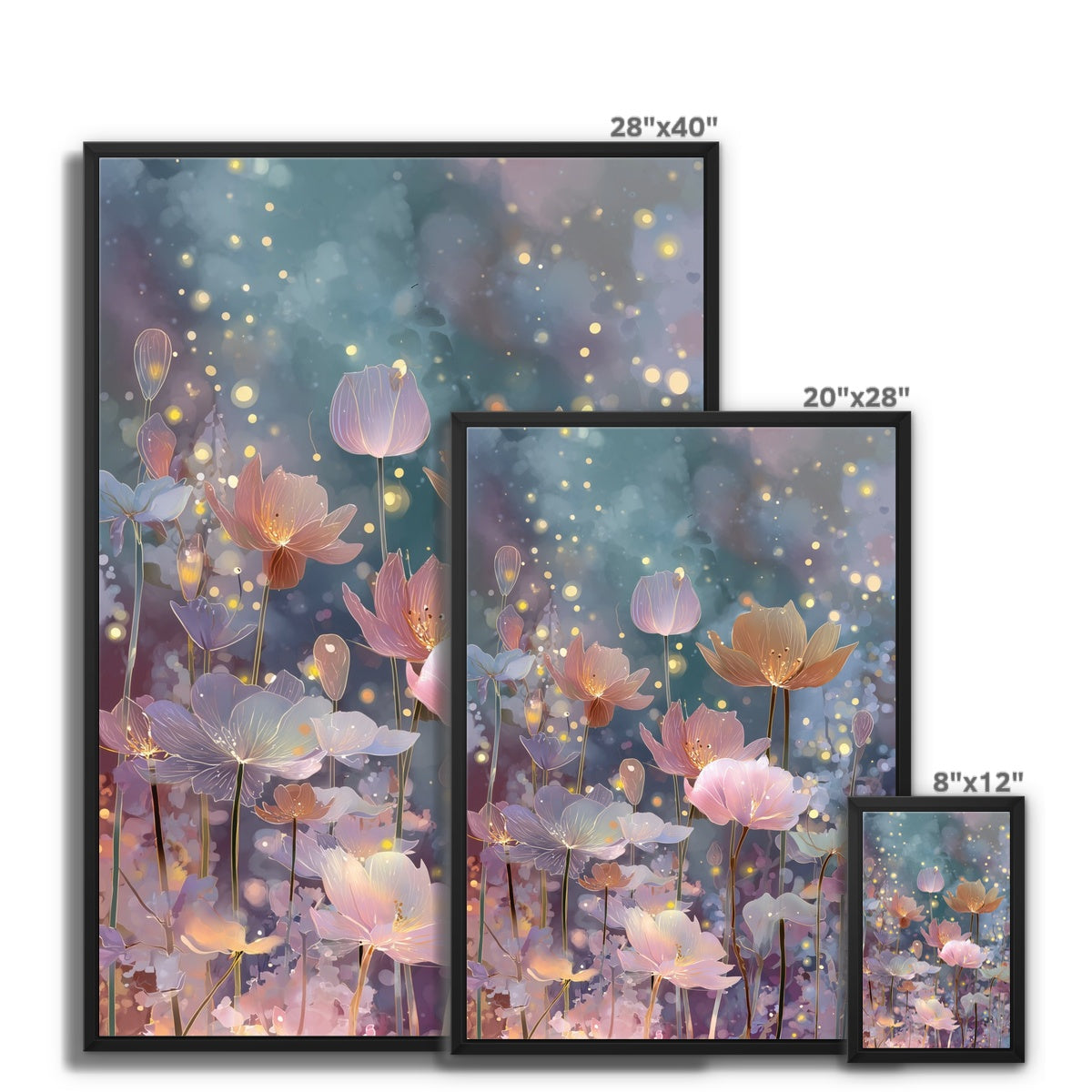 Jen Fargeot Creative | Botanical | Wall Art | Firefly Garden (2) | Framed Canvas
