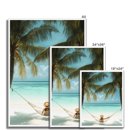 Jen Fargeot Creative | Beach | Wall Art | Underneath the Palm Trees | Framed Print