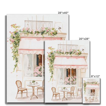 Jen Fargeot Creative | Watercolour | Parisian Café | Wall Art | Canvas
