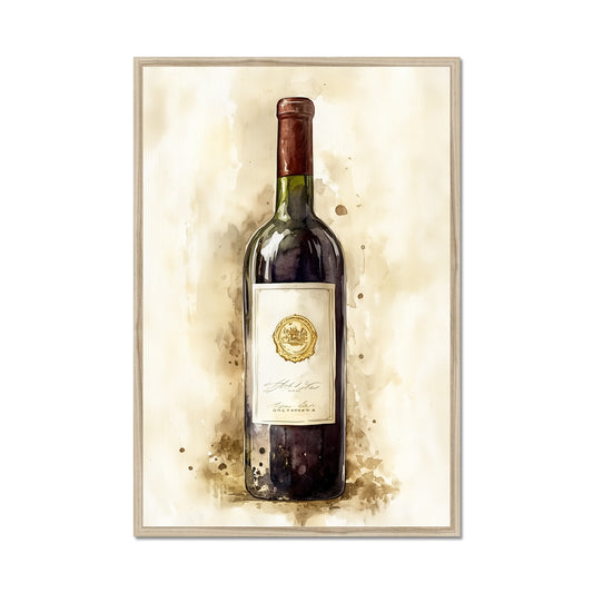 Jen Fargeot Creative | Watercolour | Wall Art | Vintage Wine | Framed Print