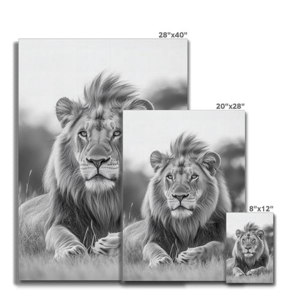 Animal | Wall Art | Majestic Lion of the Savanna | Canvas