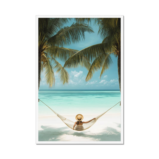 Jen Fargeot Creative | Beach | Wall Art | Underneath the Palm Trees | Framed Print