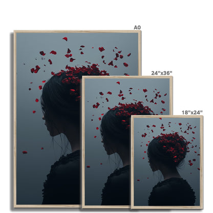 Jen Fargeot Creative | Surreal | Wall Art | Girl with Roses | Framed Print