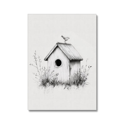Jen Fargeot Creative | Pencil Drawing | Wall Art | Bird House | Canvas