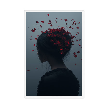 Jen Fargeot Creative | Surreal | Wall Art | Girl with Roses | Framed Print