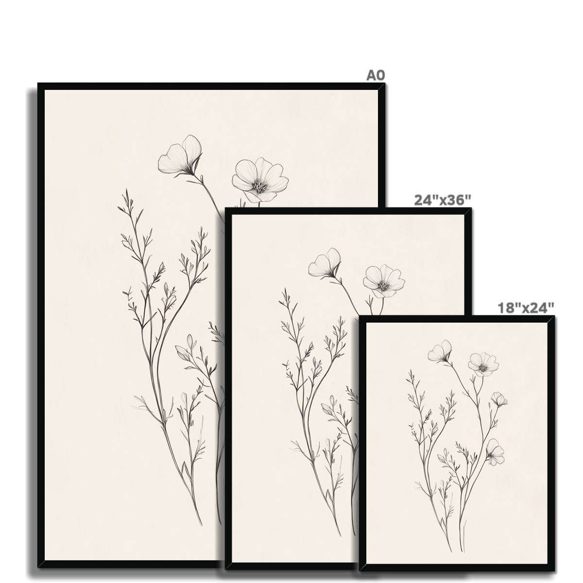 Jen Fargeot Creative | Botanical | Wall Art | Little Flower Bunch | Framed Print