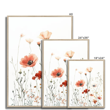 Jen Fargeot Creative | Watercolour | Wall Art | The Wildflowers and the Poppy | Framed Print