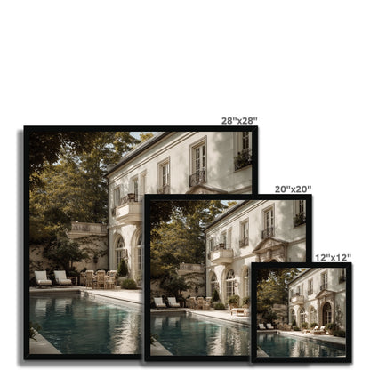 Jen Fargeot Creative | Architecture | Wall Art | The Mansion's Poolside | Framed Print