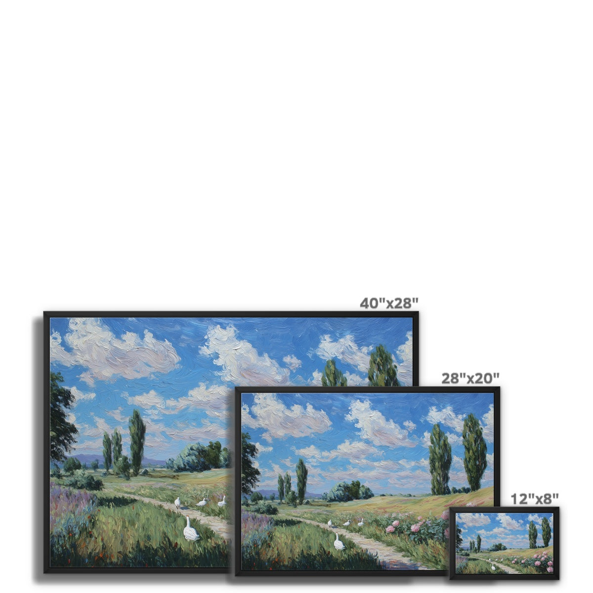 Jen Fargeot Creative | Landscape | Wall Art | Geese in Spring | Framed Canvas