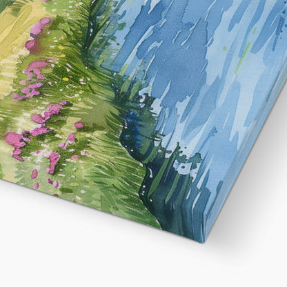 Jen Fargeot Creative | Children Watercolour | Wall Art | Small River | Canvas