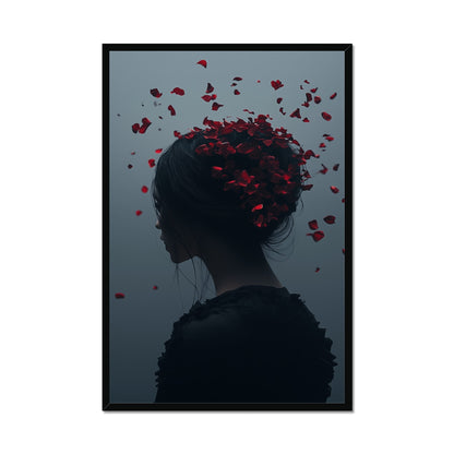 Jen Fargeot Creative | Surreal | Wall Art | Girl with Roses | Framed Print