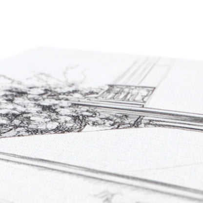 Jen Fargeot Creative | Pencil Drawing | Parisian Coffee Side Profile | Wall Art | Canvas