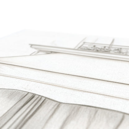 Jen Fargeot Creative | Pencil Drawing | Elegant Parisian Café (2) | Wall Art | Canvas