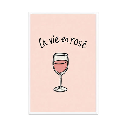 Jen Fargeot Creative | Illustration | Wall Art | La Vie En Rosé | Framed Print
