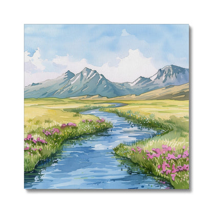 Jen Fargeot Creative | Children Watercolour | Wall Art | Small River | Canvas