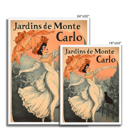 Jen Fargeot Creative | Vintage French | Wall Art | Jardins de Monte Carlo | Framed Print