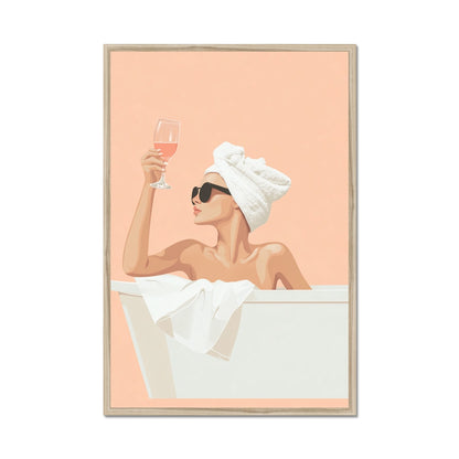 Jen Fargeot Creative | Quirky | Wall Art | Woman in the Tub | Framed Print