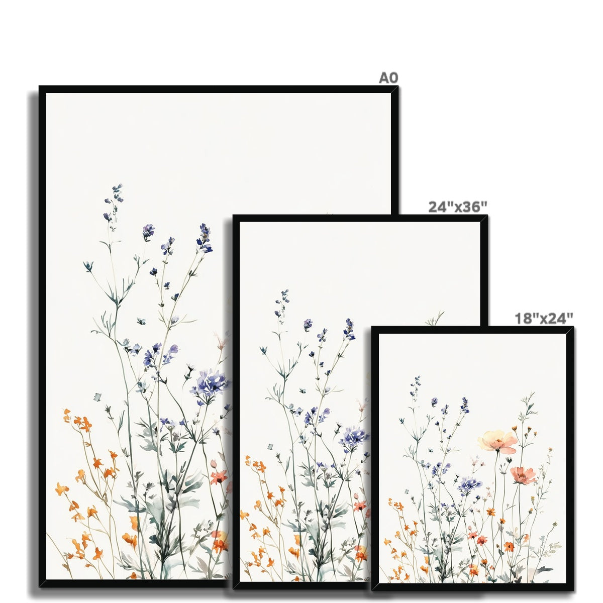 Jen Fargeot Creative | Botanical | Wall Art | The Wildflowers and The Lavender | Framed Print