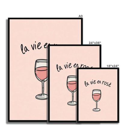 Jen Fargeot Creative | Illustration | Wall Art | La Vie En Rosé | Framed Print