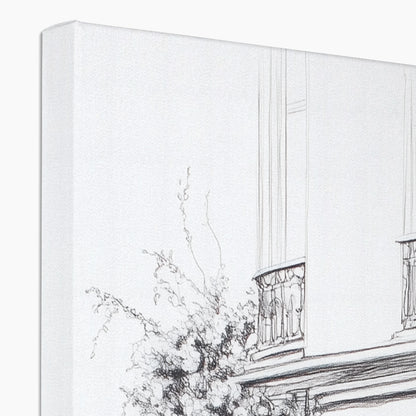 Jen Fargeot Creative | Pencil Drawing | Parisian Coffee Side Profile | Wall Art | Canvas