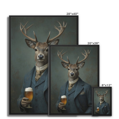 Jen Fargeot Creative | Animal | Wall Art | Dapper Deer | Framed Canvas