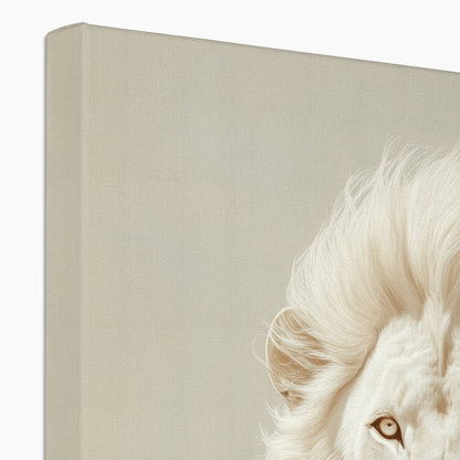 Jen Fargeot Creative | Animal | Wall Art | Majestic White Lion | Canvas