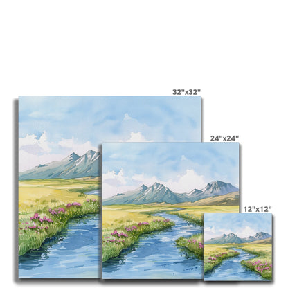 Jen Fargeot Creative | Children Watercolour | Wall Art | Small River | Canvas