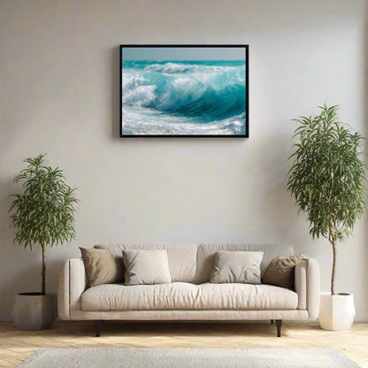 Jen Fargeot Creative | Beach | Wall Art | Crashing Waves (2) | Framed Print