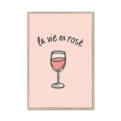 Jen Fargeot Creative | Illustration | Wall Art | La Vie En Rosé | Framed Print
