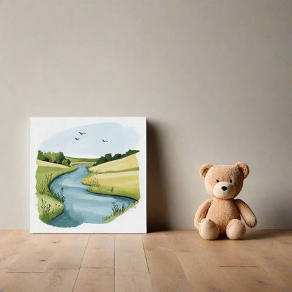 Jen Fargeot Creative | Abstract | Wall Art | Winding River | Canvas