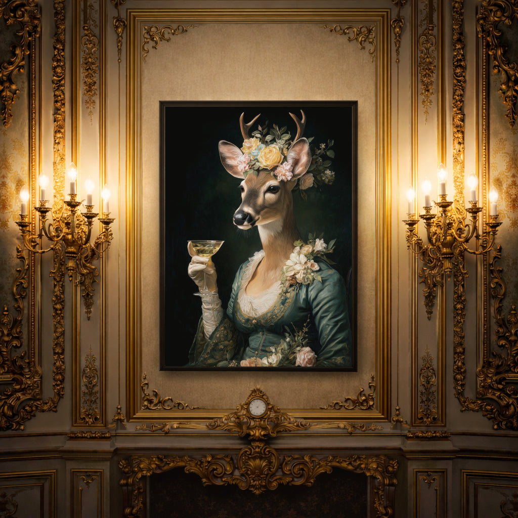 Jen Fargeot Creative | Animal | Wall Art | Oh Deer! | Framed Canvas