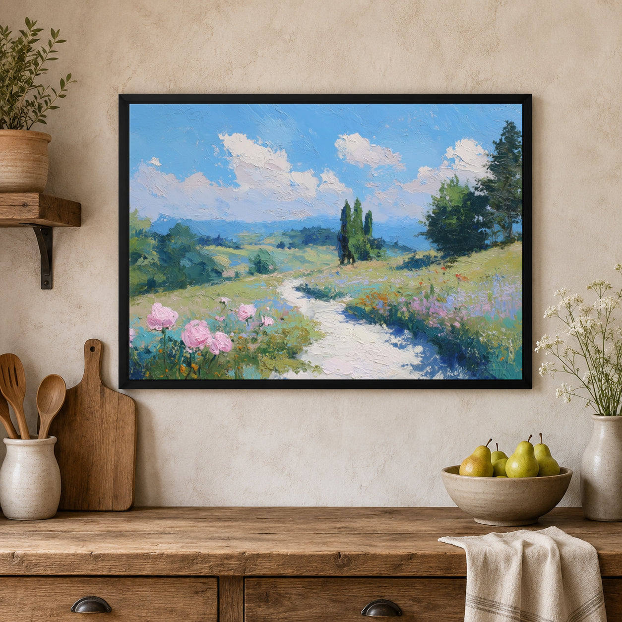 Jen Fargeot Creative | Landscape | Wall Art | Path Through Spring | Framed Canvas