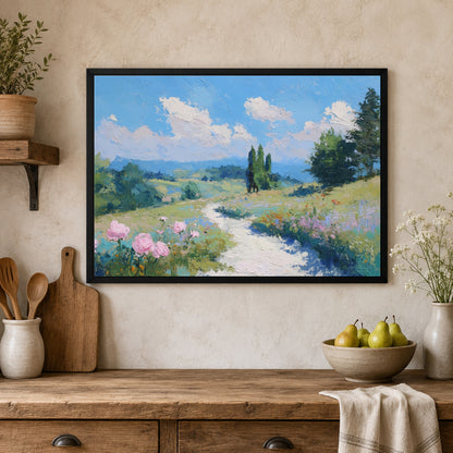 Jen Fargeot Creative | Landscape | Wall Art | Path Through Spring | Framed Canvas