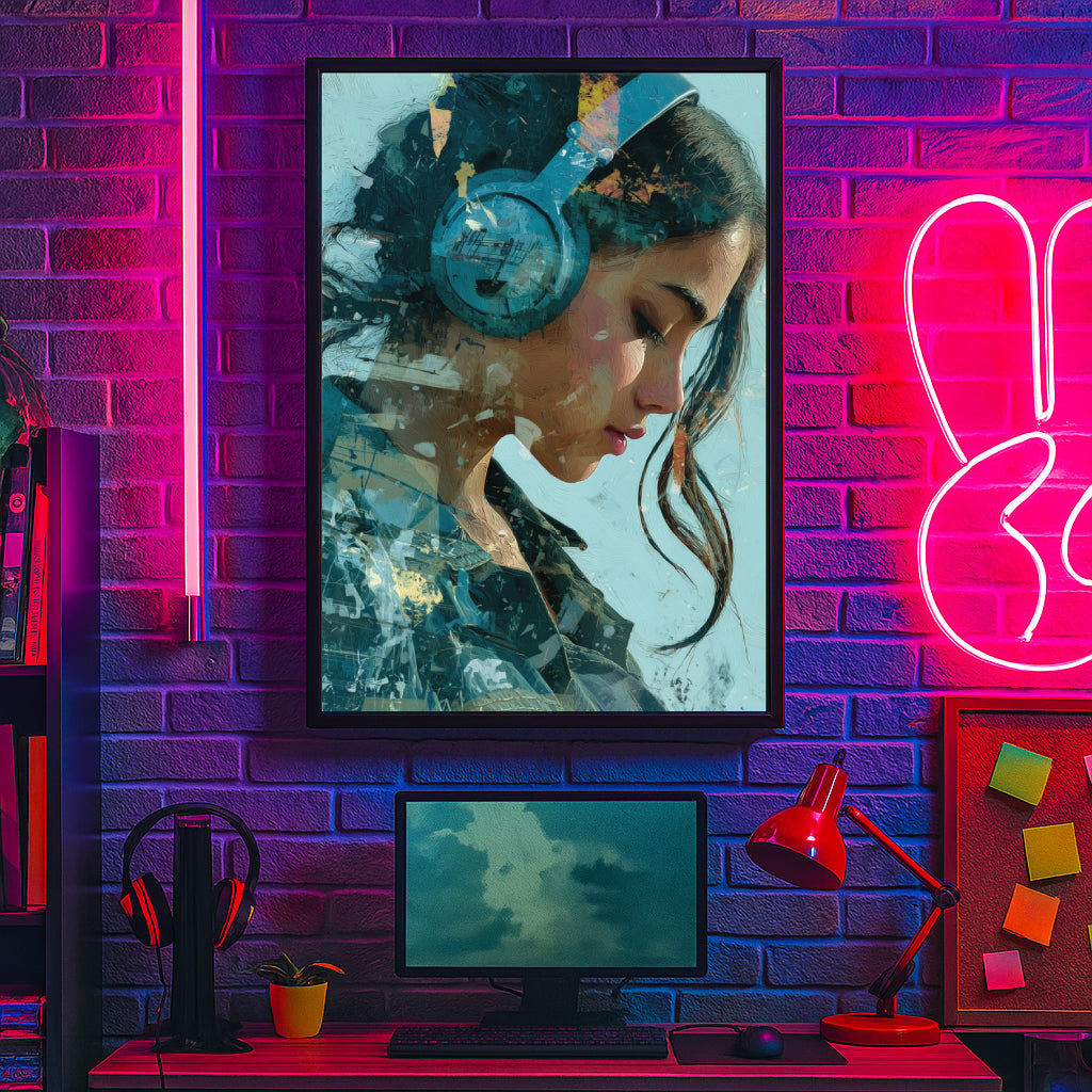 Portrait | Wall Art | Soundscape | Framed Canvas – Jen Fargeot