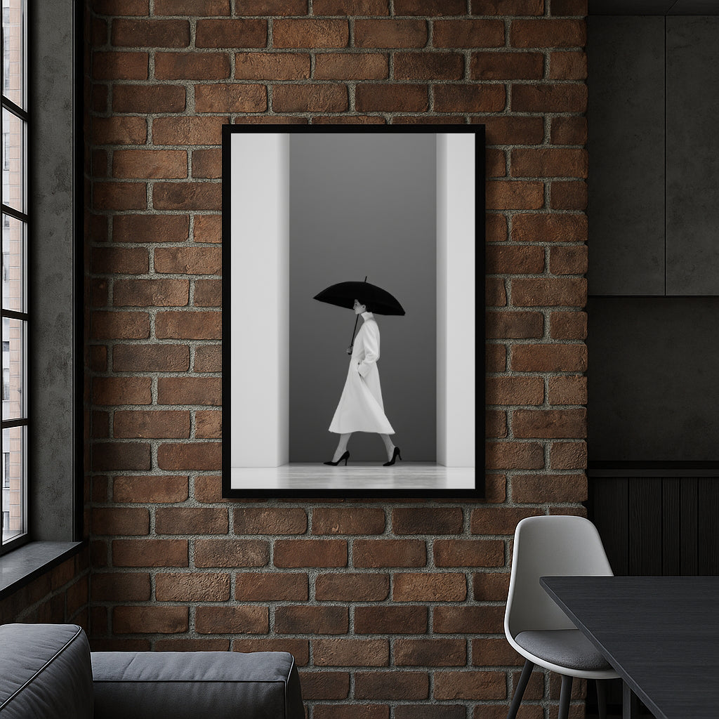 Jen Fargeot Creative | Fashion | Wall Art | The Model and The Umbrella | Framed Print