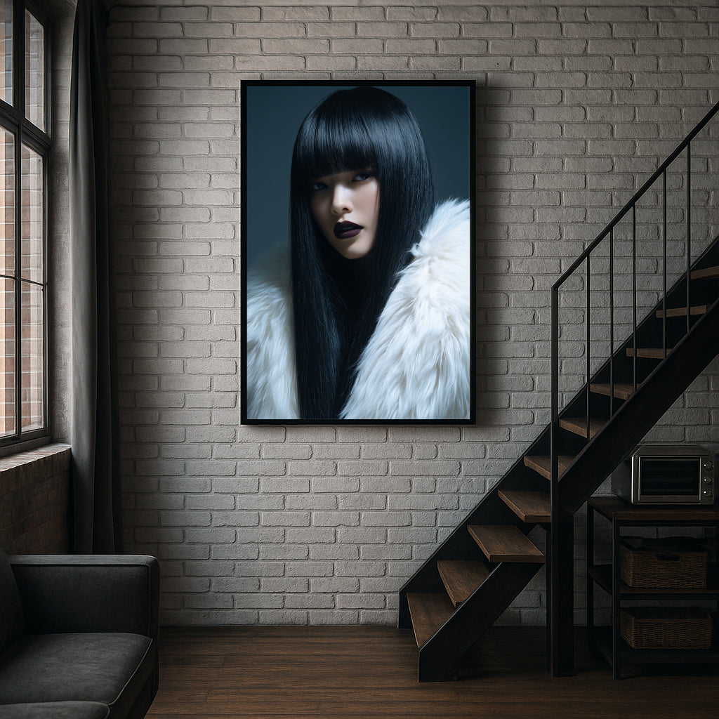 Jen Fargeot Creative | Fashion | Wall Art | Midnight in White (2) | Framed Print