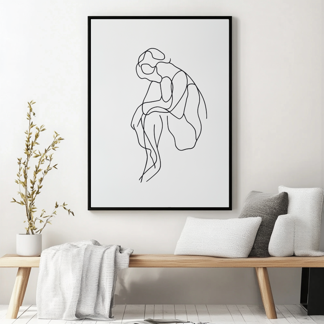 Jen Fargeot Creative  Minimalist | Wall Art | Think Between The Lines | Framed Print