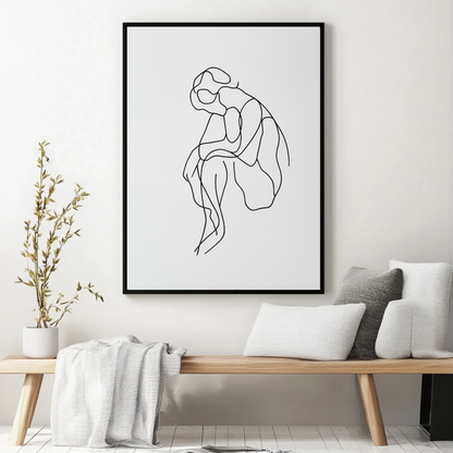Jen Fargeot Creative  Minimalist | Wall Art | Think Between The Lines | Framed Print