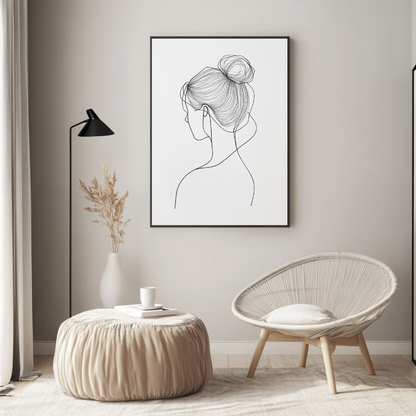 Jen Fargeot Creative | Minimalist | Wall Art | A Profile Strand | Framed Print
