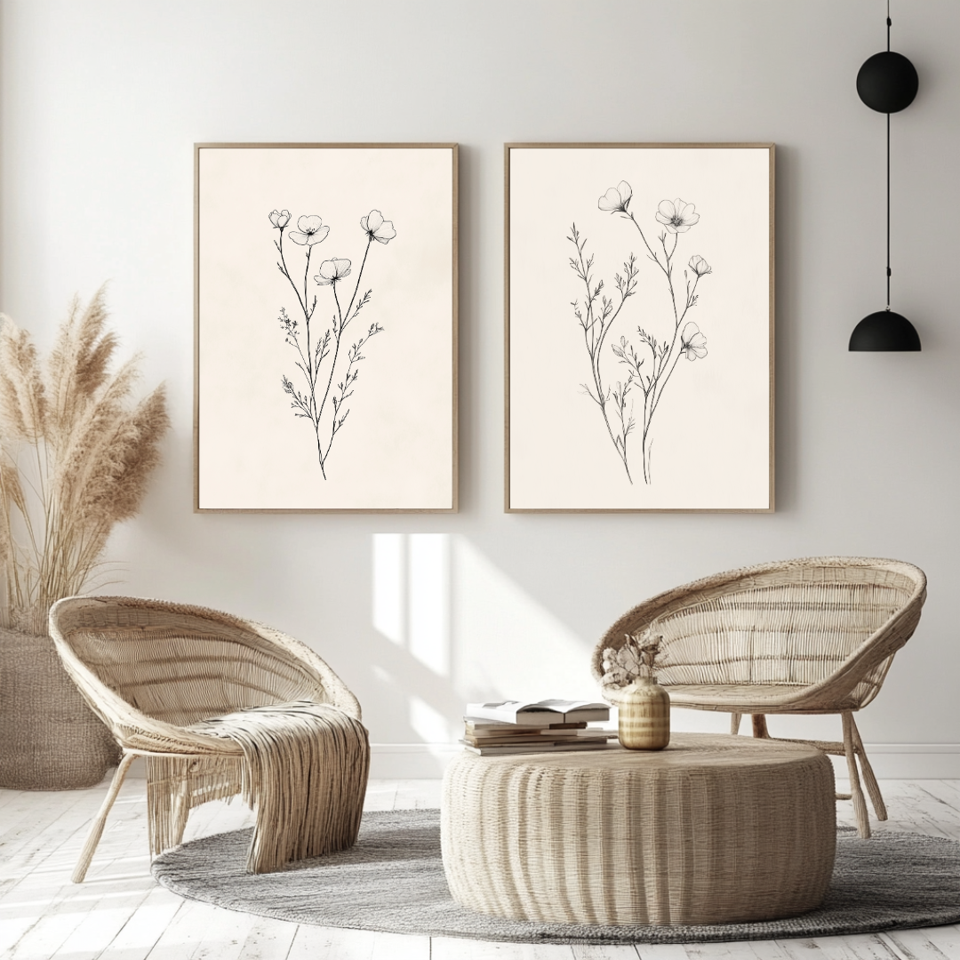 Jen Fargeot Creative | Botanical | Wall Art | Little Flower Bunch | Framed Print