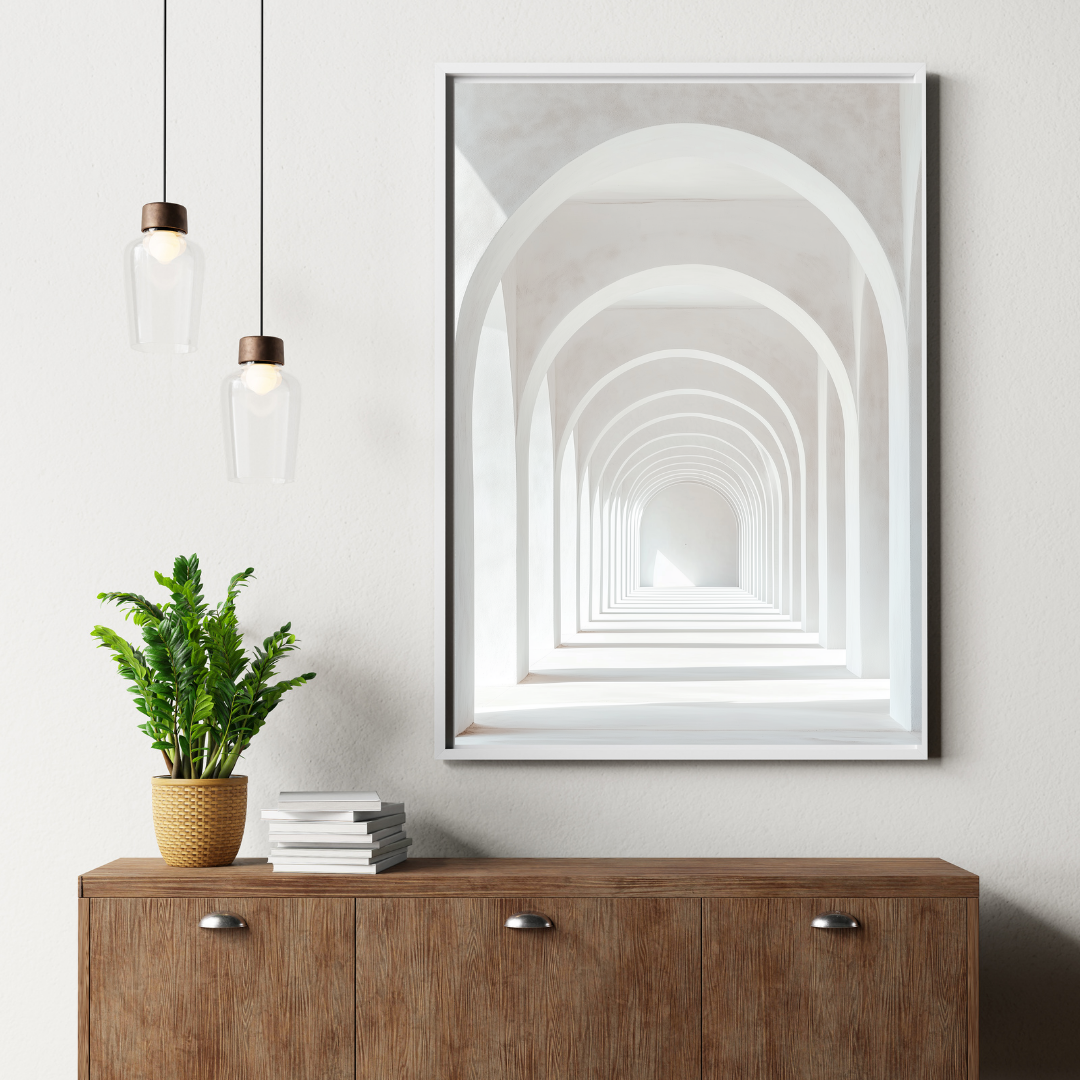 Jen Fargeot Creative | Architecture | Wall Art | White Arches | Framed Print