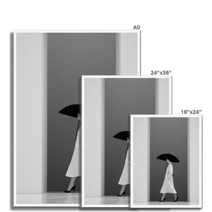Jen Fargeot Creative | Fashion | Wall Art | The Model and The Umbrella | Framed Print