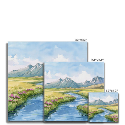 Jen Fargeot Creative | Children Watercolour | Wall Art | Small River | Canvas